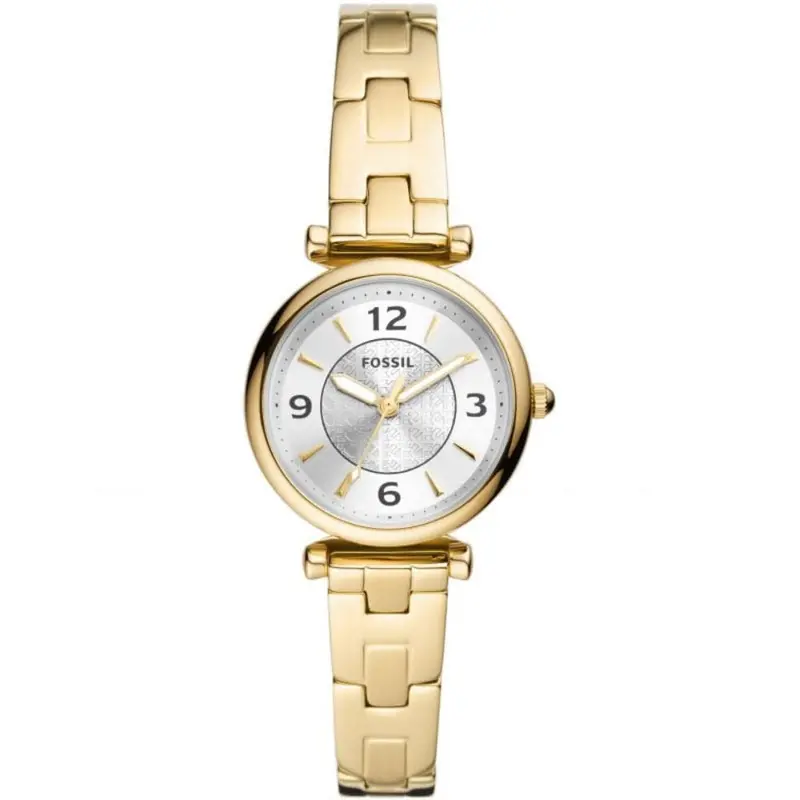Fossil White Dial Gold Stainless Steel Women Watch Es5203 1