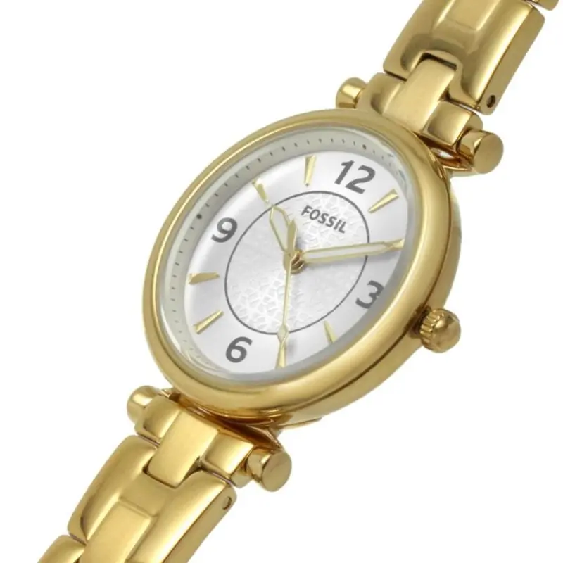 Fossil White Dial Gold Stainless Steel Women Watch Es5203 2
