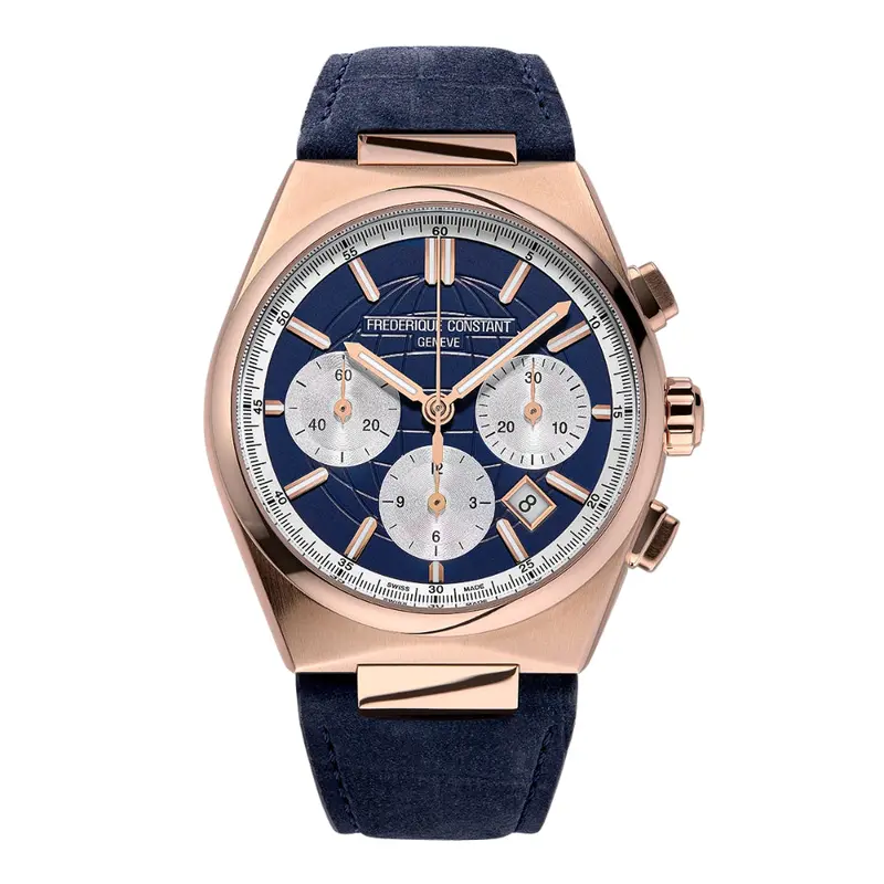 Frederique Constant Blue Leather Strap Men Watch Fc-391Ns4nh4 1
