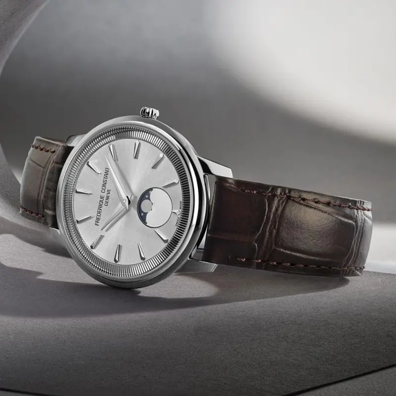 Frederique Constant Brown Leather Strap Men Watch Fc-206S3s6 2