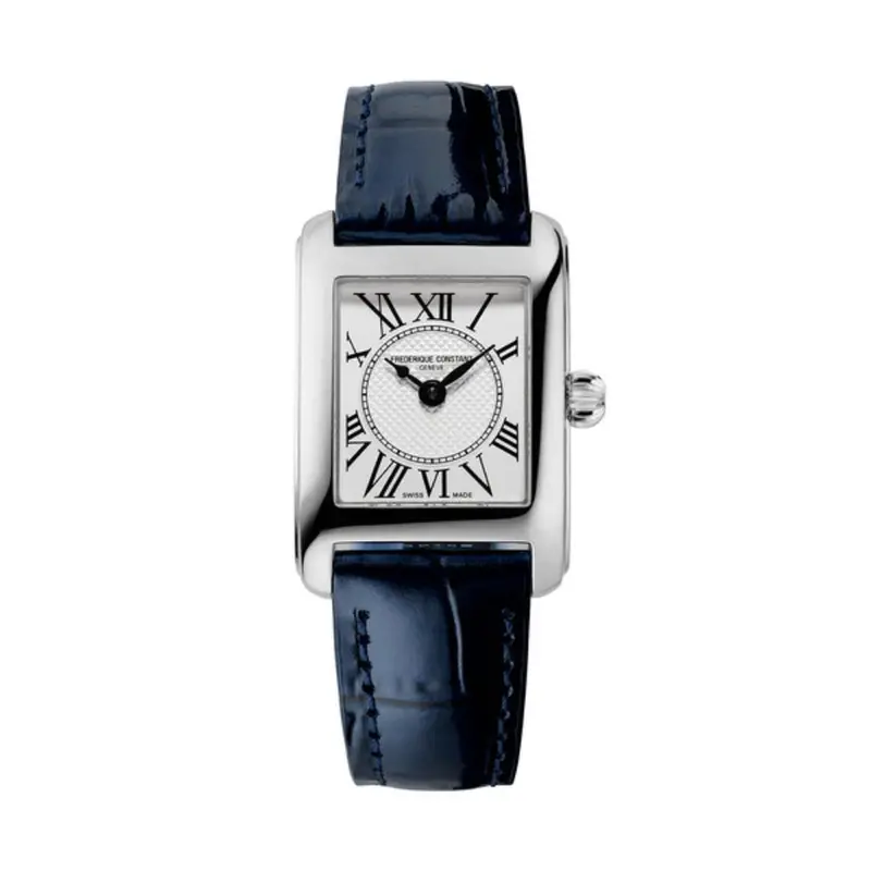 Frederique Constant Carrée Blue Leather Strap Women's Watch Fc-200Mc16 1