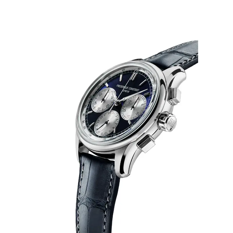 Frederique Constant Chronograph Blue Leather Strap Men Watch Fc-760Ns4h6 2
