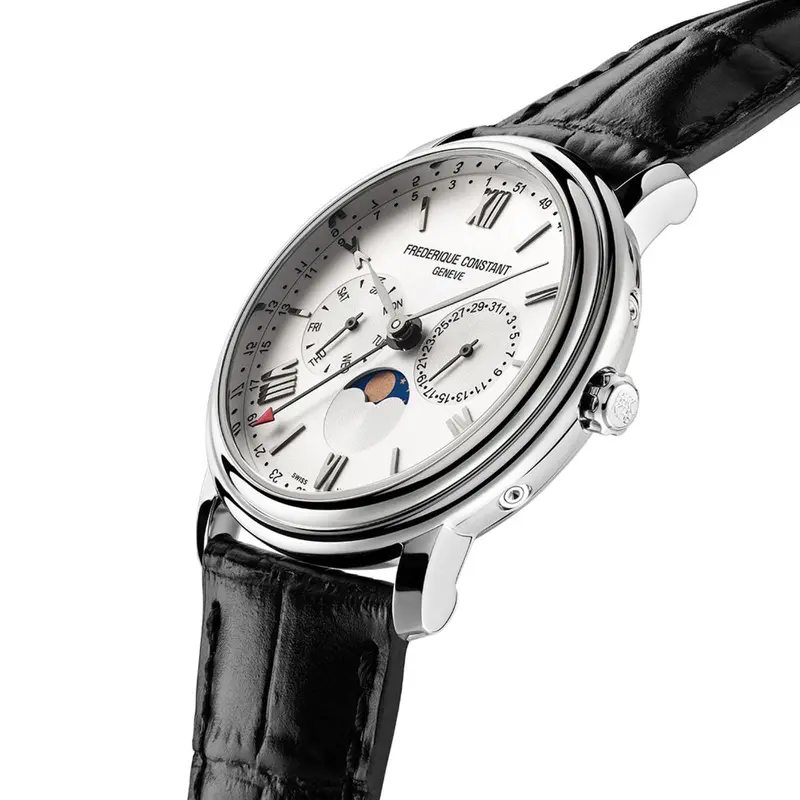 Frederique Constant Classic Black Leather Strap Men Watch Fc-270Sw4p6 2