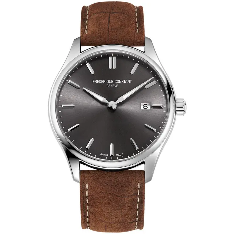 Frederique Constant Classics Quartz Brown Leather Strap Men's Watch Fc-220Dgs5b6 1