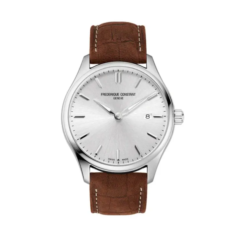 Frederique Constant Classics Quartz Brown Leather Strap Men's Watch Fc-220Ss5b6 1