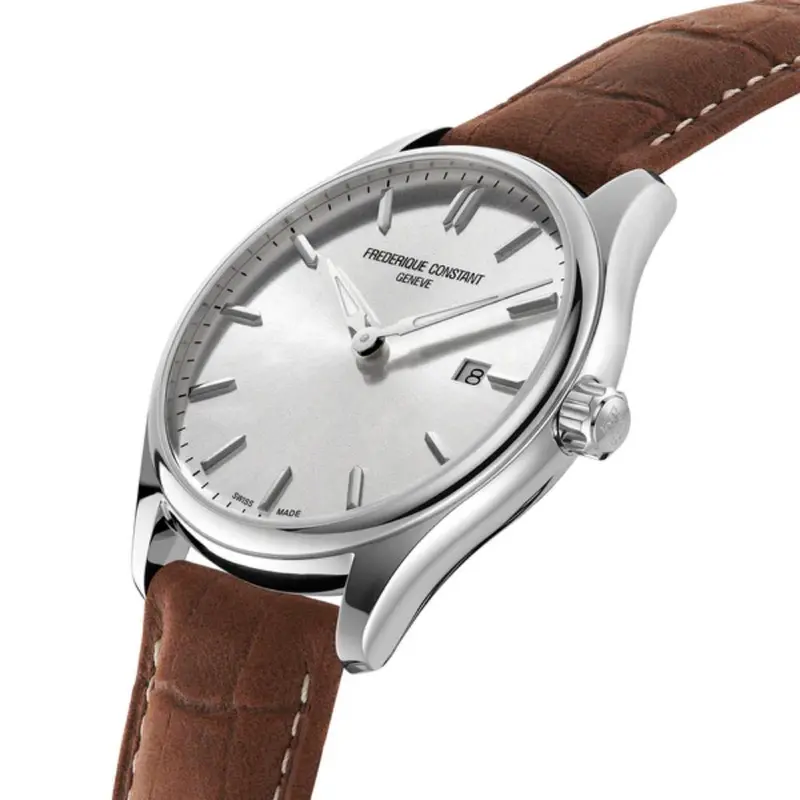 Frederique Constant Classics Quartz Brown Leather Strap Men's Watch Fc-220Ss5b6 2