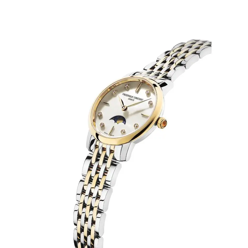 Frederique Constant Classics Slimline Ladies Moonphase Women's Watch Fc-206Mpwd1s3b 2
