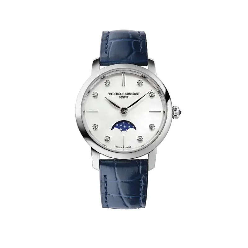 Frederique Constant Classics Slimline Ladies Moonphase Women's Watch Fc-206Mpwd1s6 1
