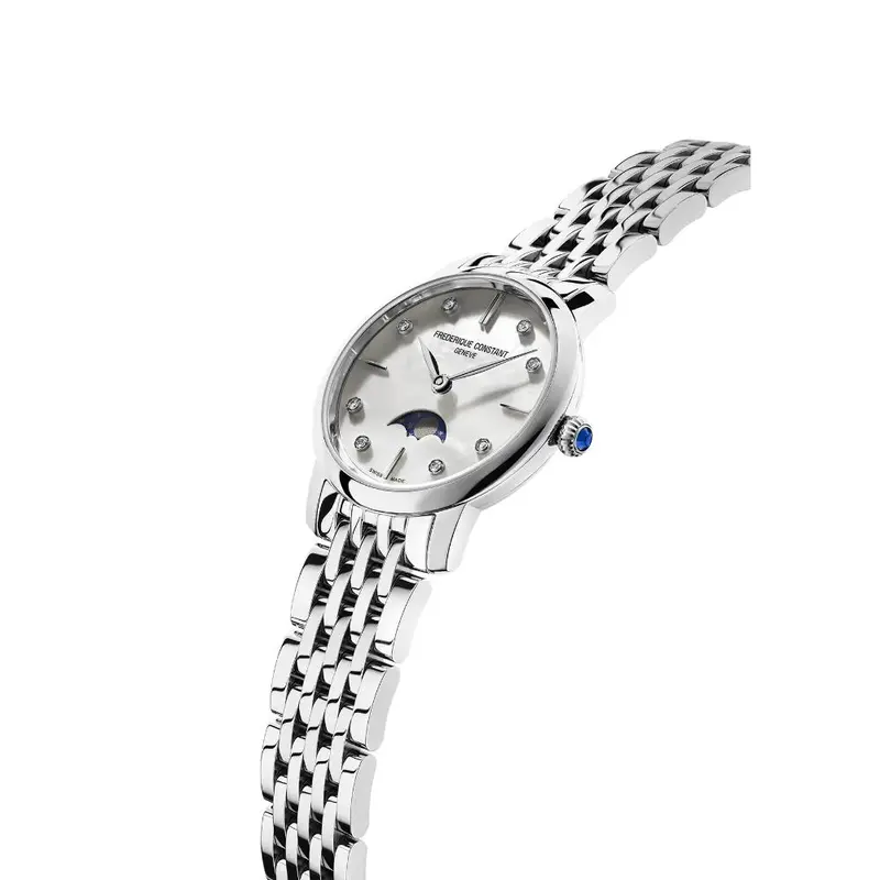 Frederique Constant Classics Slimline Ladies Moonphase Women's Watch Fc-206Mpwd1s6b 2