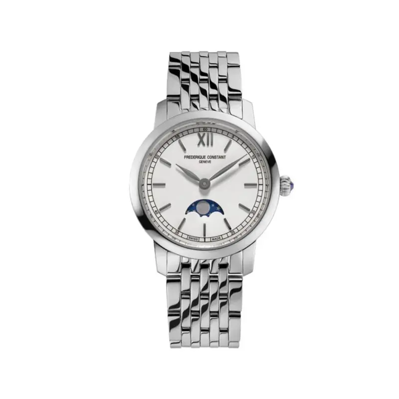 Frederique Constant Classics Slimline Ladies Moonphase Women's Watch Fc-206Sw1s6b 1