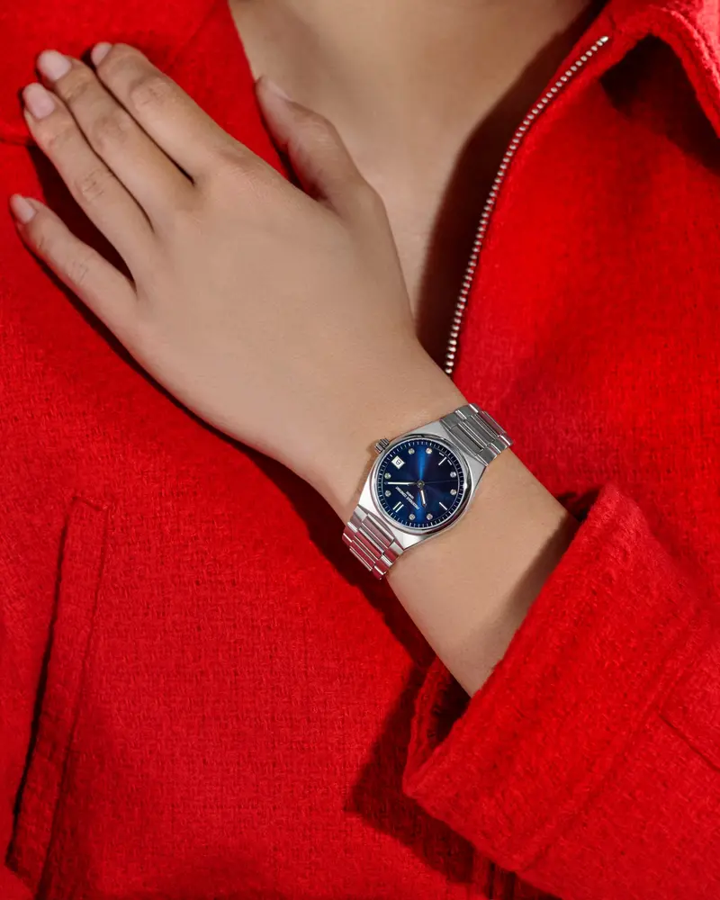 Frederique Constant Fc-240Nd2nh26b Highlife Ladies Quartz Blue Dial Silver Steel Watch 2