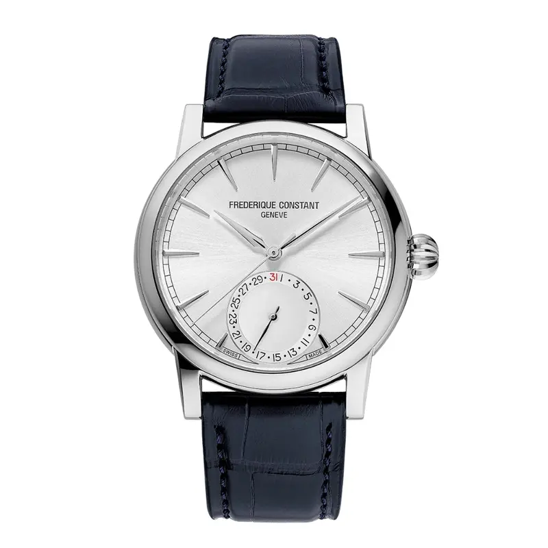 Frederique Constant Fc-706S3h6 Manufacture Classic Date White Dial Black Leather Watch 1