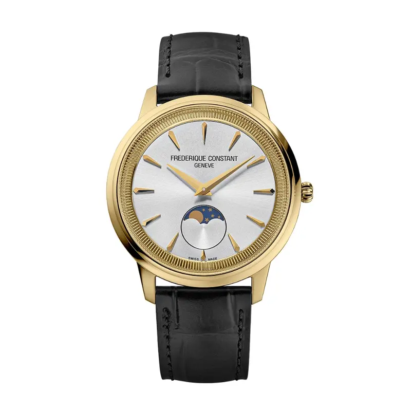 Frederique Constant Geneve Classics Moneta Leather Strap Men's Watch Fc-206S3s5 1