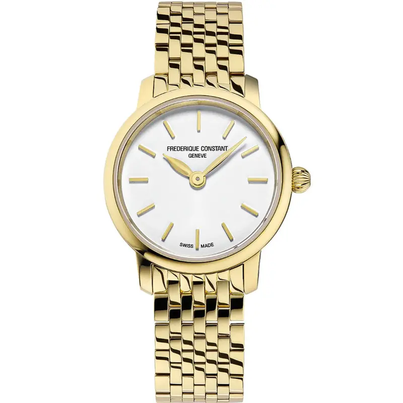 Frederique Constant Geneve Gold Stainless Steel Strap Women Watch Fc-200S5b 1