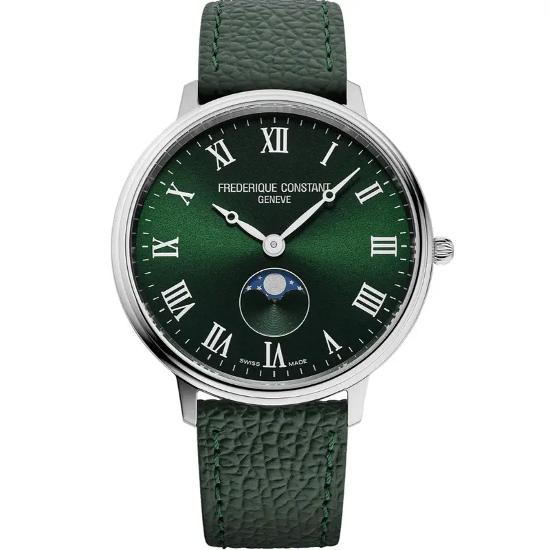 Frederique Constant Geneve Moon Phase Leather Strap Men Watch Fc-206Rgr3s6 1