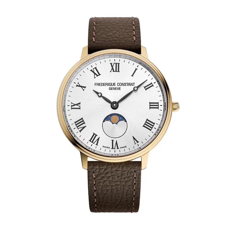 Frederique Constant Geneve Moon Phase Leather Strap Men Watch Fc-206Rs3s5 1