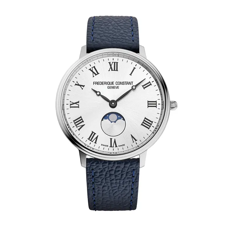 Frederique Constant Geneve Moon Phase Leather Strap Men Watch Fc-206Rs3s6 1