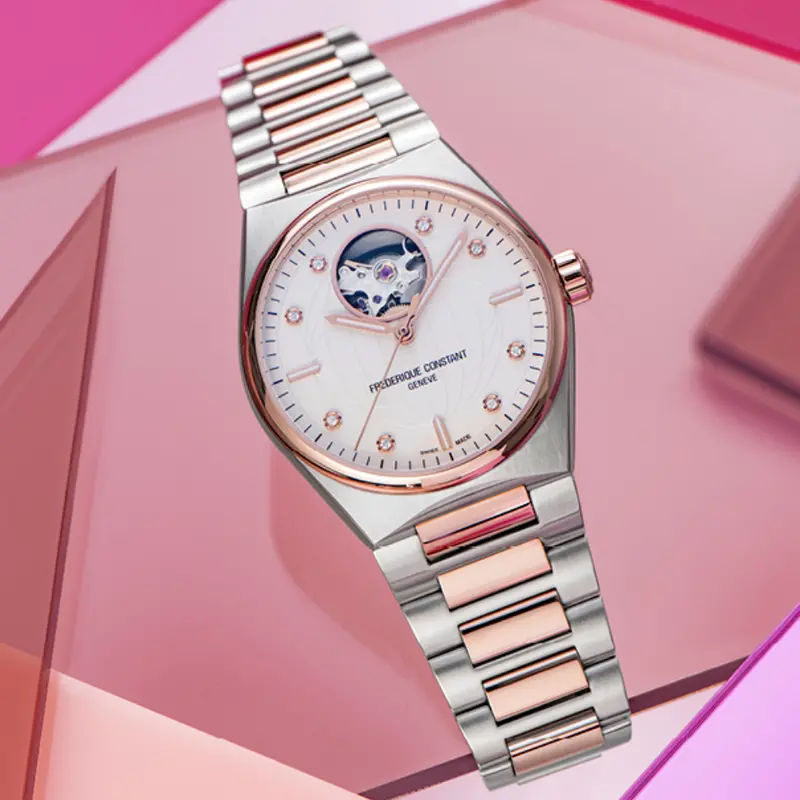 Frederique Constant Two-Tone Stainless Steel Strap Women Watch Fc-310Vd2nh2b 1