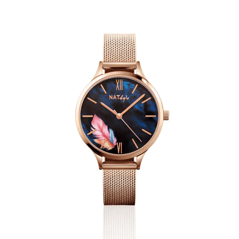Freedom 0702B Rose Gold Stainless Steel Mesh Watch 1