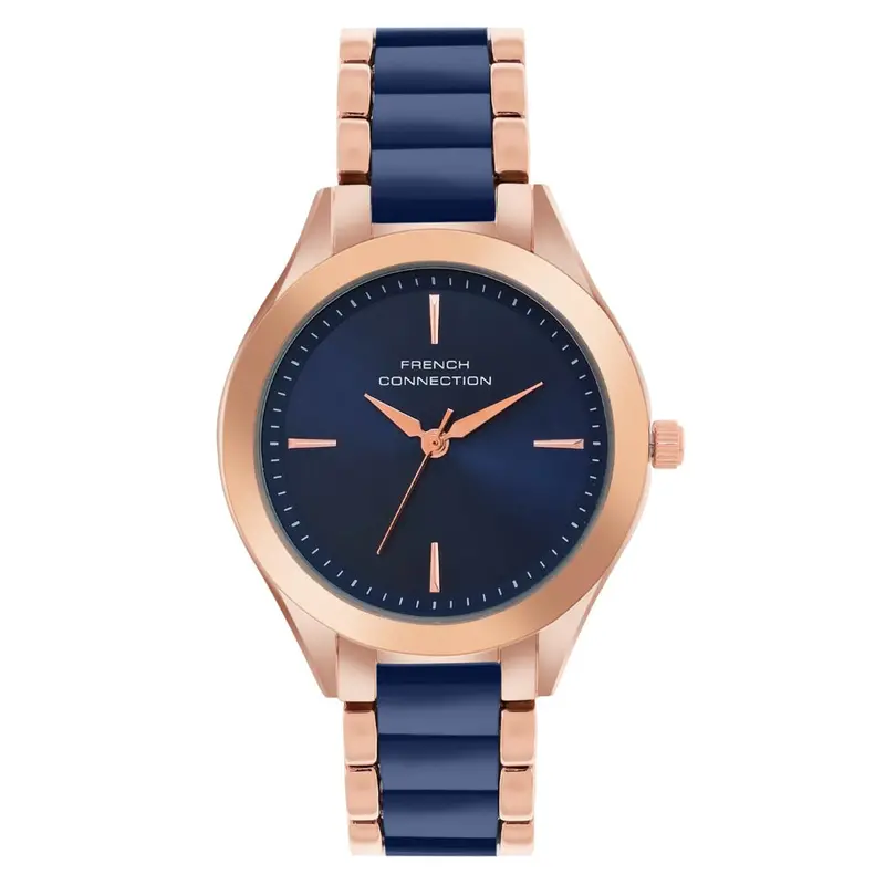 French Connection Blue Dial Stainless Steel Strap Women's Watch Fcb9um 1