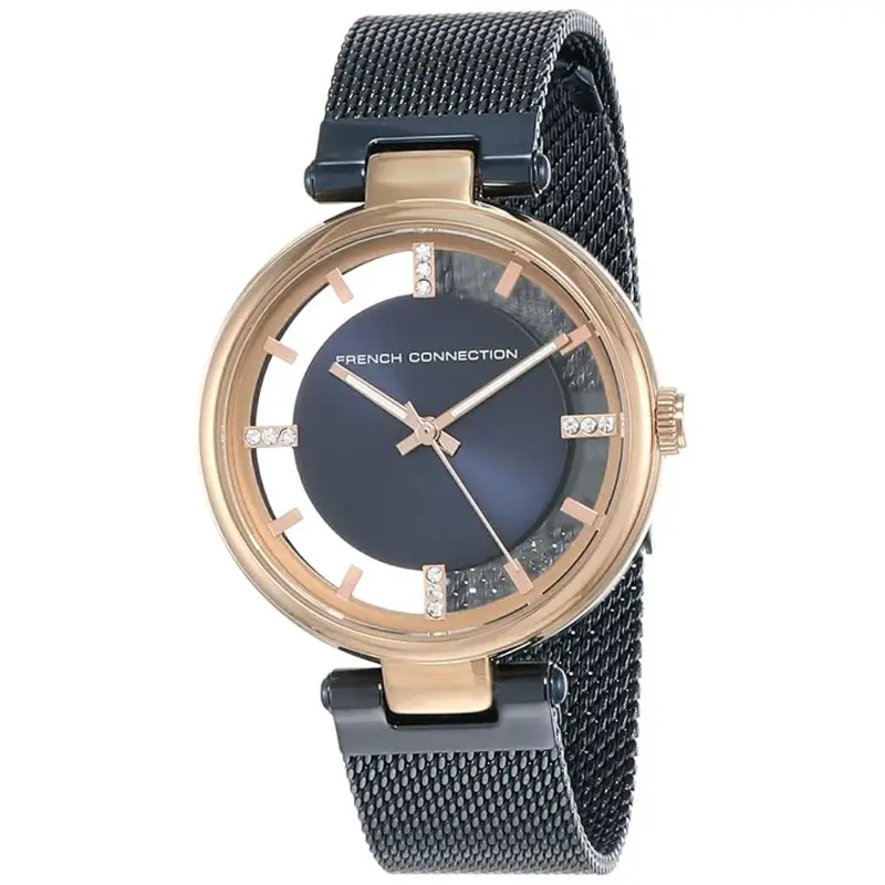 French Connection Blue Stainless Steel Strap Women's Watch Fc148urgm 1