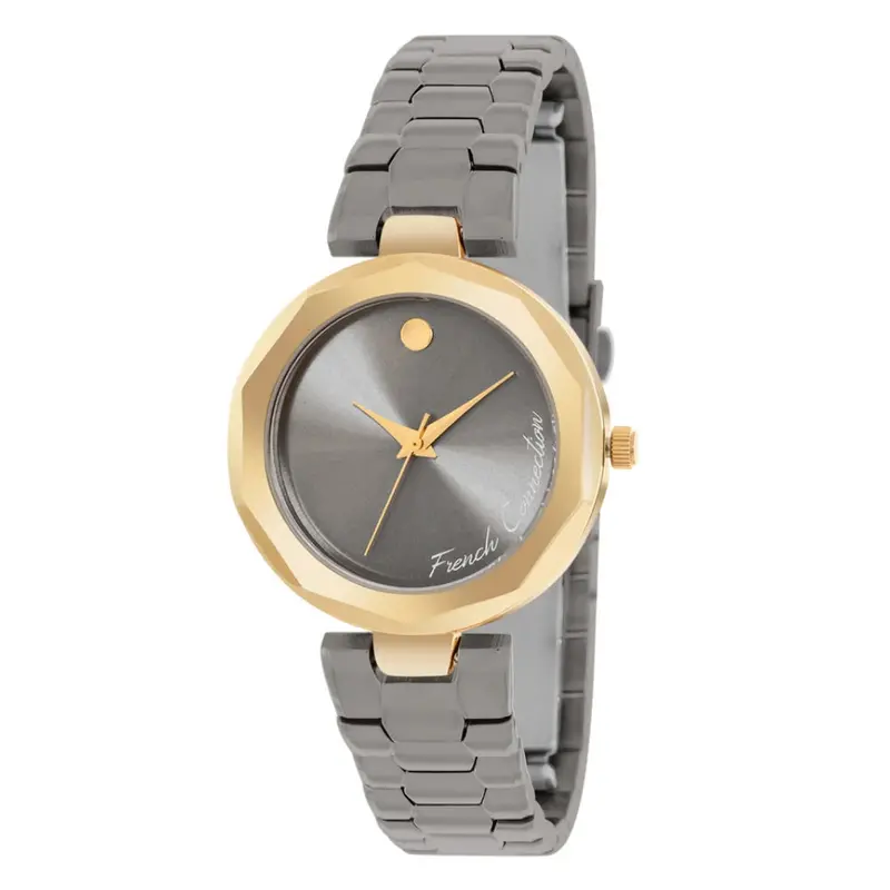 French Connection Gray Stainless Steel Strap Women's Watch Fch08gnm 2