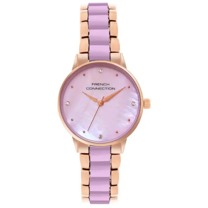 French Connection Purple Stainless Steel Strap Women's Watch Fcb10rgm 1