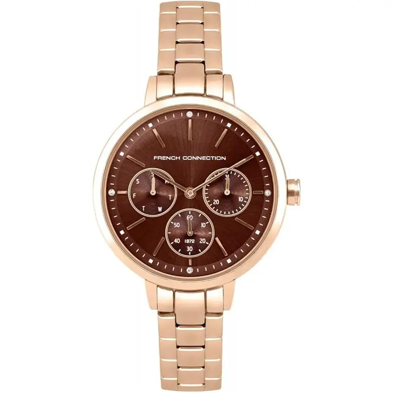 French Connection Rose Gold Stainless Steel Strap Women's Watch Fc134rgm 1