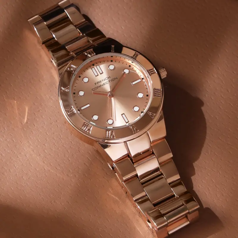 French Connection Rose Gold Stainless Steel Strap Women's Watch Fcb7rgm 2