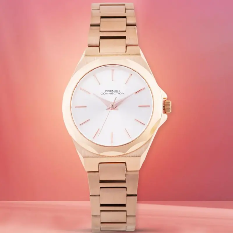 French Connection Rose Gold Stainless Steel Strap Women's Watch Fch11rgm 2