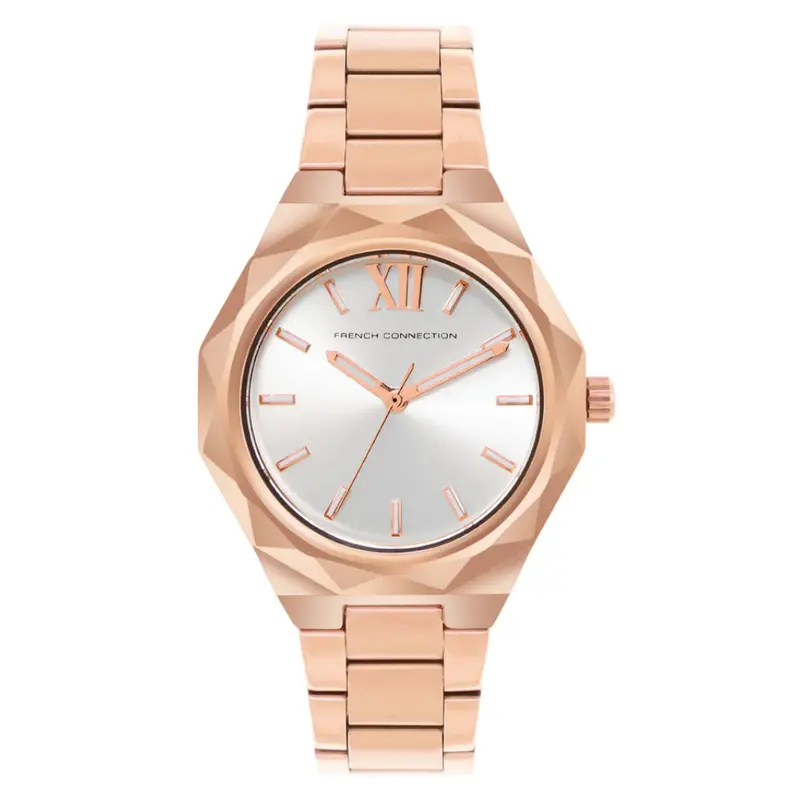 French Connection Rose Gold Stainless Steel Strap Women's Watch Fch1rgm 1