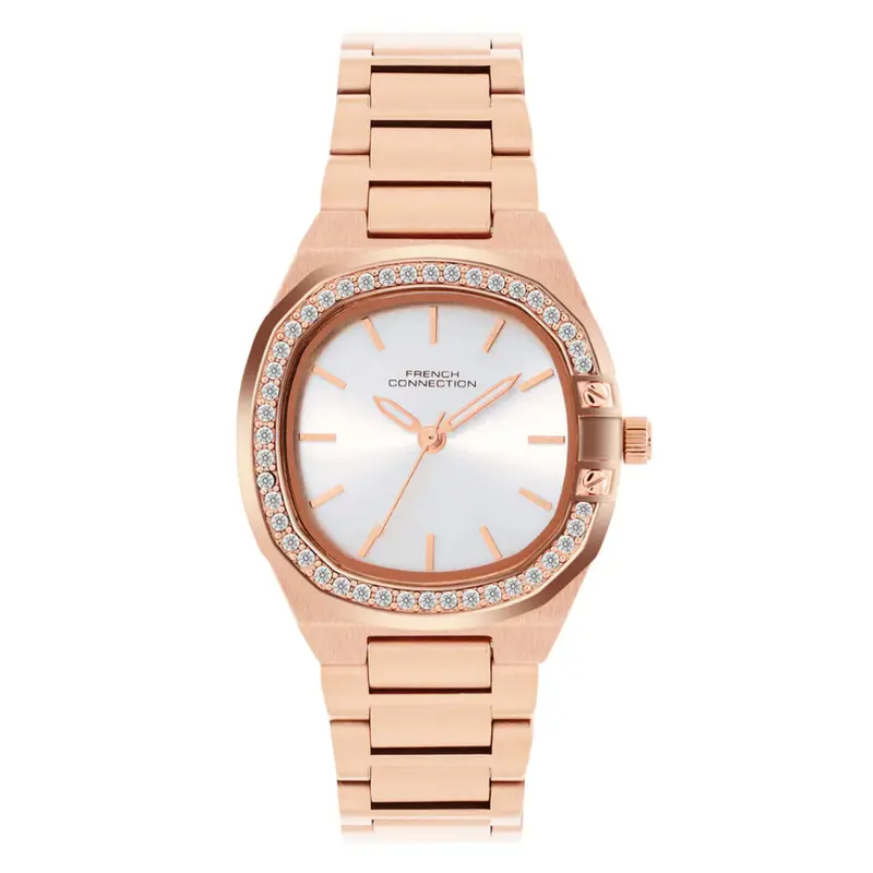French Connection Rose Gold Stainless Steel Strap Women's Watch Fch23rgm 1