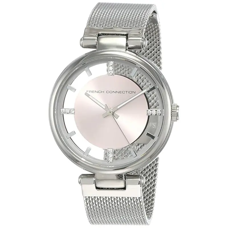 French Connection Silver Stainless Steel Strap Women's Watch Fc149rgm 1