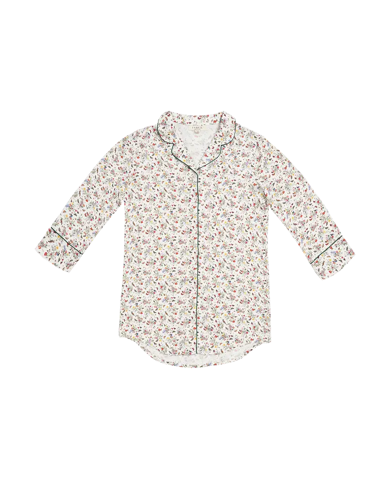 Fruity Floral Cream Night Shirt 1