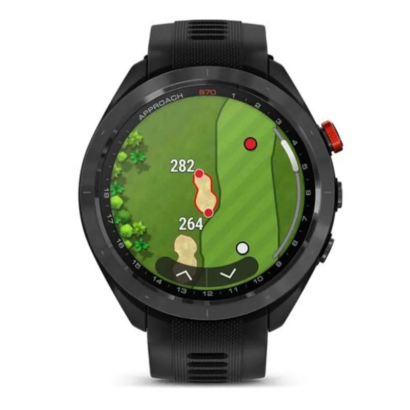 Garmin Approach Black Ceramic Bezel With Black Silicone Strap Unisex Smartwatch Gm-010-02746-52 1