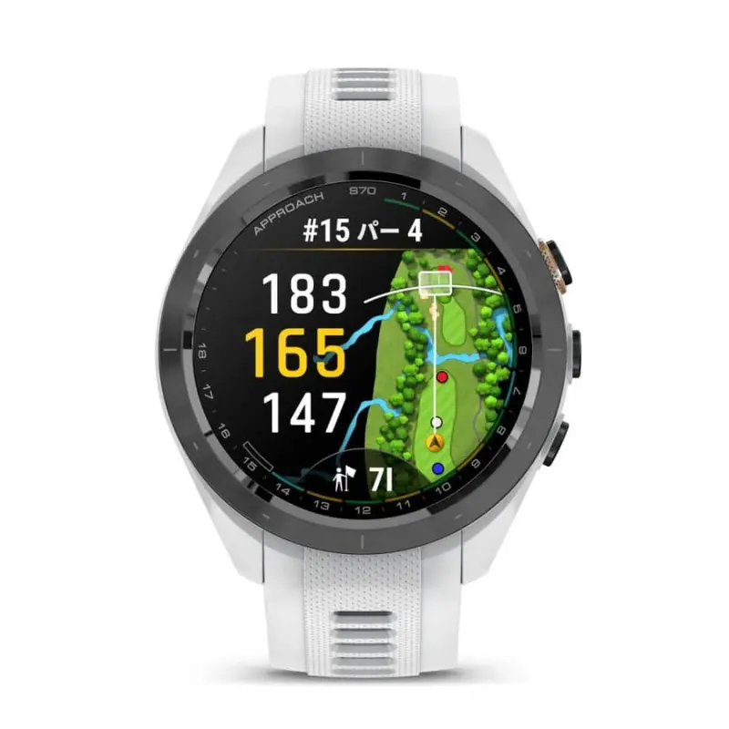 Garmin Approach Black Ceramic Bezel With White Silicone Strap Unisex Smartwatch Gm-010-02746-50 1