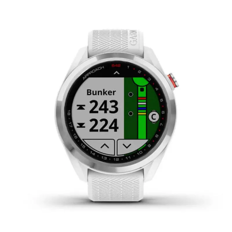 Garmin Approach S42 White Silicone Strap Unisex Smartwatch Gm-010-02572-41 1