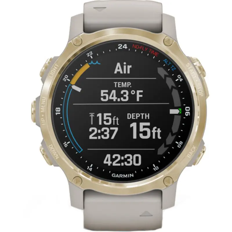 Garmin Descent Mk2s Gps Sports Diving Smartwatch Light Gold/Light Sand Men's Watch Gm-010-02403-70 1