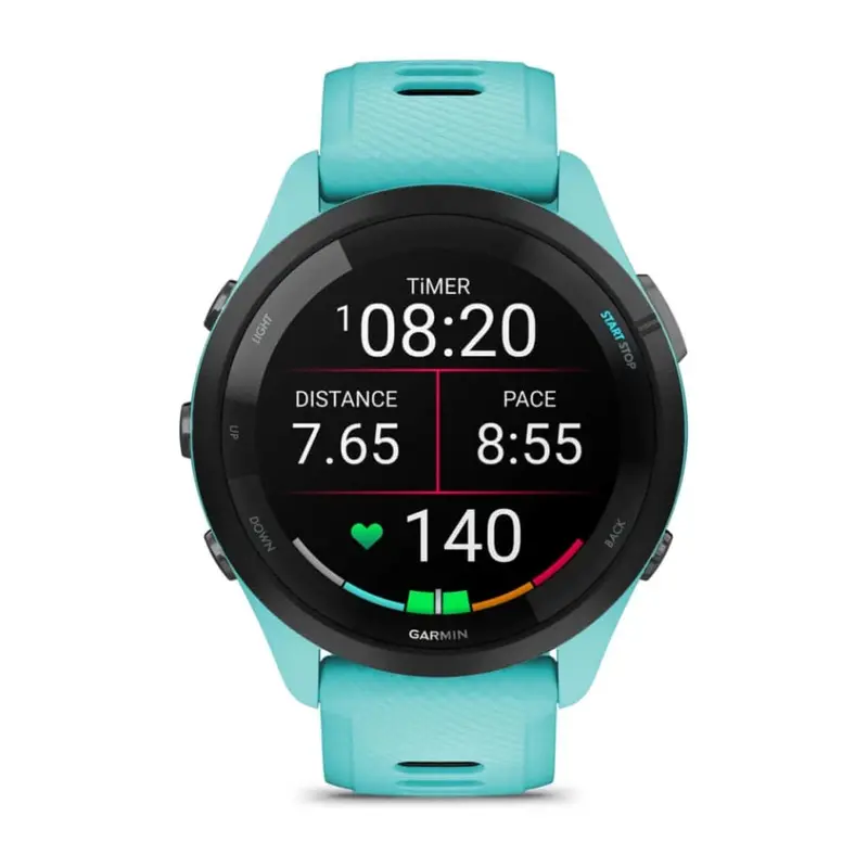 Garmin Digital Forerunner 265 Aqua Silicone Strap Unisex Smartwatch Gm-010-02810-52 1