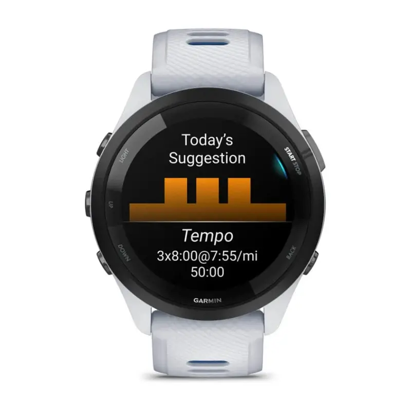 Garmin Digital Forerunner 265 Whitestone Silicone Strap Unisex Smartwatch Gm-010-02810-51 1