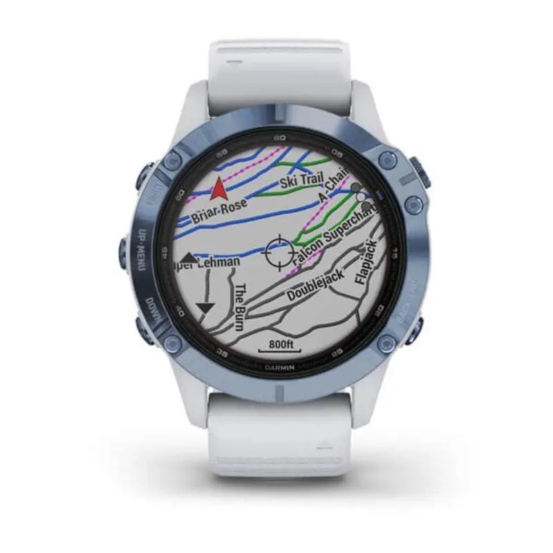 Garmin Fenix 6 Pro Solar Gm-010-02410-41 Cobalt Blue And Whitestone Smartwatch 2