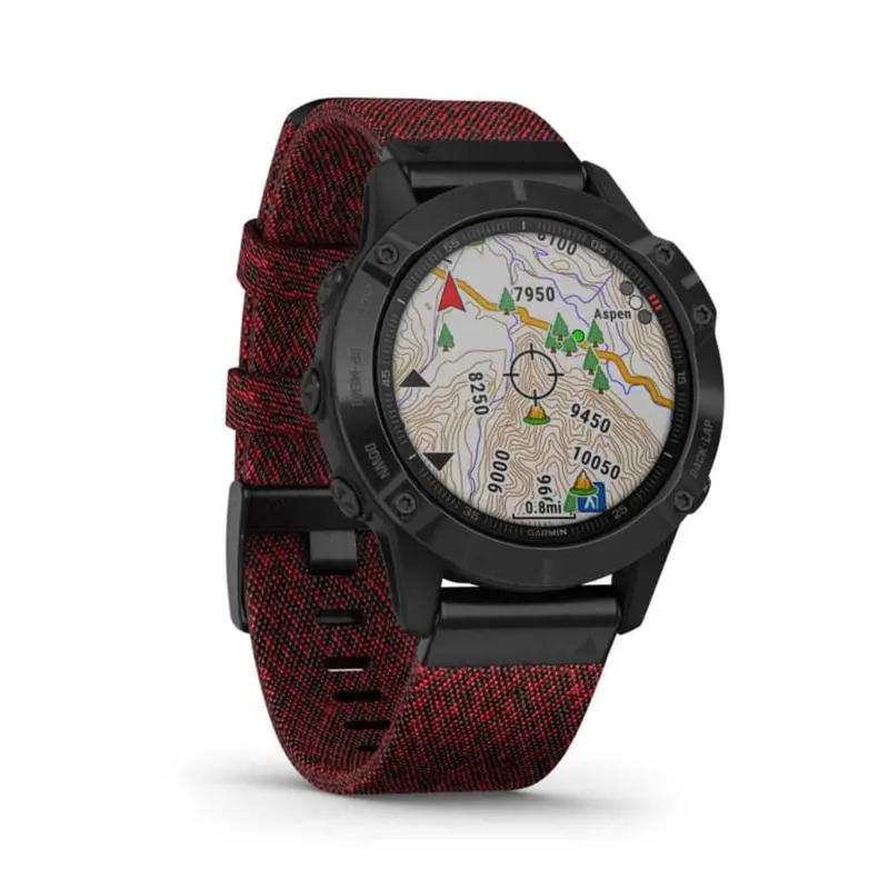 Garmin Fenix 6 Sapphire Black With Heathered Red Gm-010-02158-65 Smartwatch 2