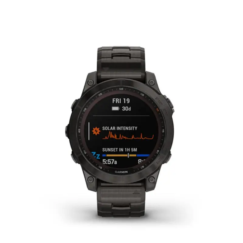 Garmin Fenix 7 Black Dial Stainless Steel Strap Men Watch Gm-010-02540-50 1