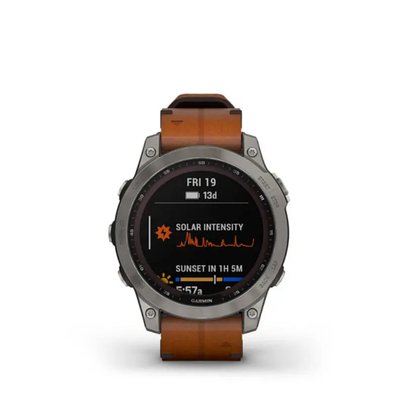 Garmin Fenix 7 Brown Silicone Strap Men Watch Gm-010-02540-45 1