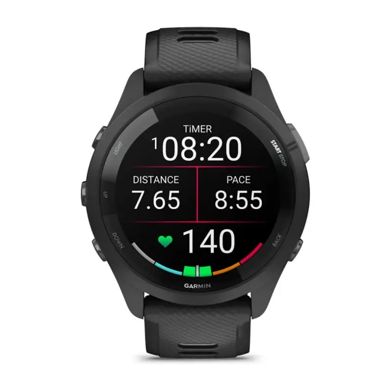 Garmin Forerunner 265 Black Silicone Strap Unisex Smartwatch Gm-010-02810-50 1
