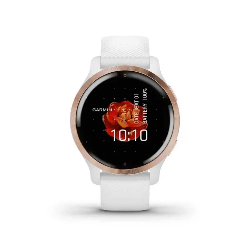 Garmin Gm-010-02429-73 Venu 2S Rose Gold Bezel With White Case(Silicone Band) Smartwatch 1