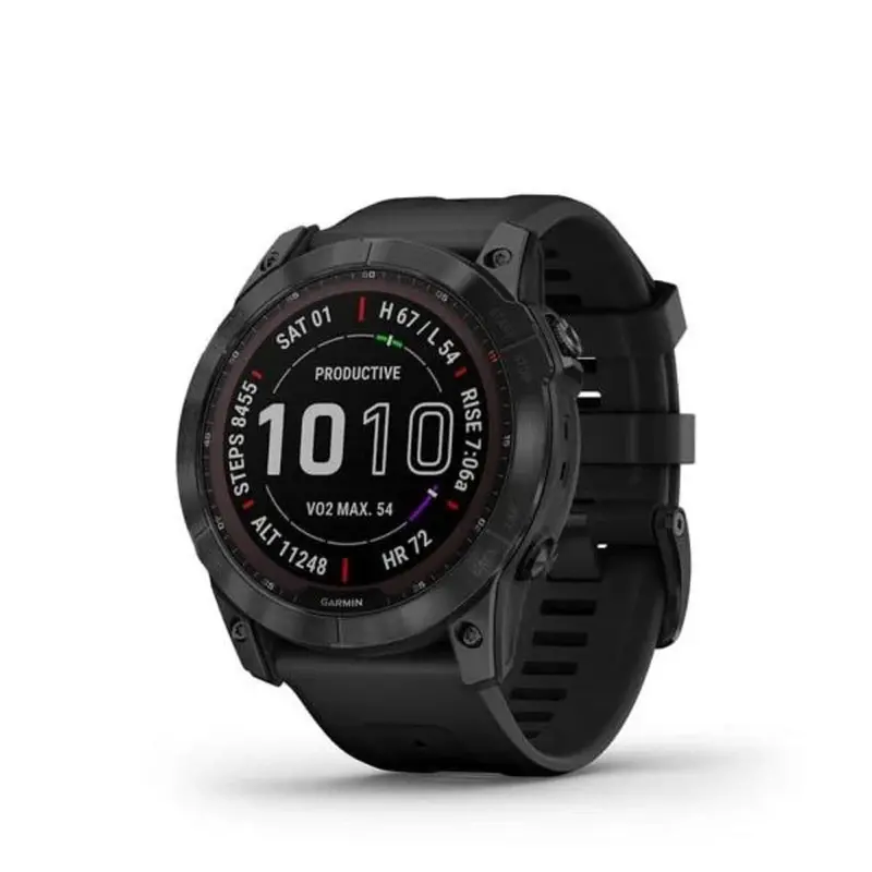 Garmin Gm-010-02541-0A Fēnix 7X Solar Multisport Gps Smart Watch (Slate Gray W/ Black Band) 1
