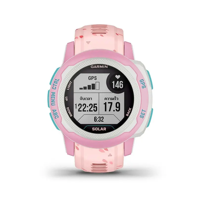 Garmin Instinct 2 Solar Gm-010-02564-B5 Pink Silicone Strap Women Smartwatch 1