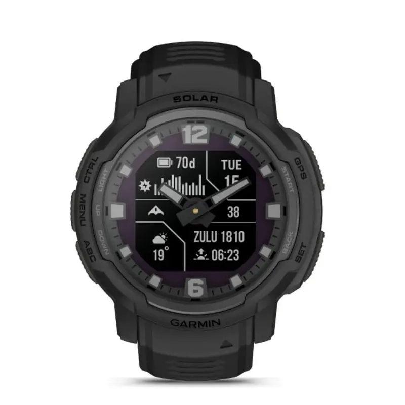 Garmin Instinct Crossover Black Silicone Strap Men Watch Gm-010-02730-50 1