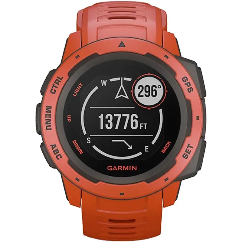 Garmin Instinct Flame Gm-010-02064-34 Digital Red Silicone Unisex Smartwatch 1